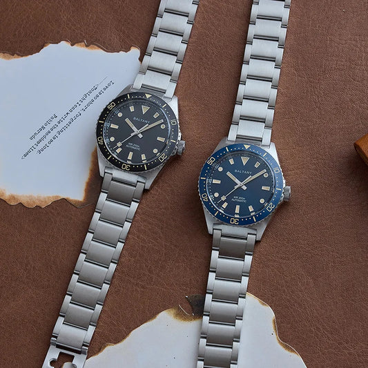 Baltany Design Dive Watches S3080 Sapphire Waterproof 200M Stainless Steel Bracelet NH38 Automatic Mechanical Sports Diver Mens