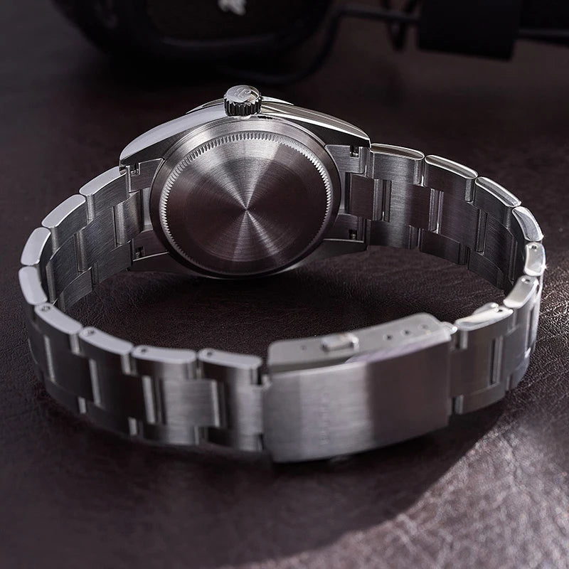 Baltany Men's Automatic Mechanical Watch Stainless Steel Bracelet Waterproof 20Bar Classic 36MM Retro Explorer Homage Watches