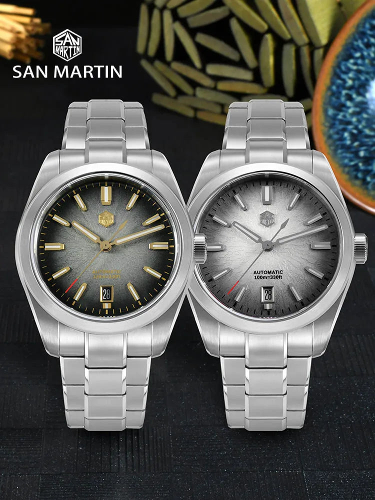 San Martin 36/39/42mm SN0144 JianZhan Dial Gada Watch Miyota 9015 Original Design Men Luxury Dress Automatic Mechanical Watches