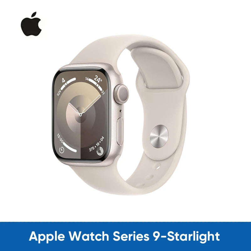 Original Apple Watch Series 9 iOS Smart Watch 41mm 45mm GPS 5.3 Bluetooth Brightness Up to 2000 n、its Emergency SOS