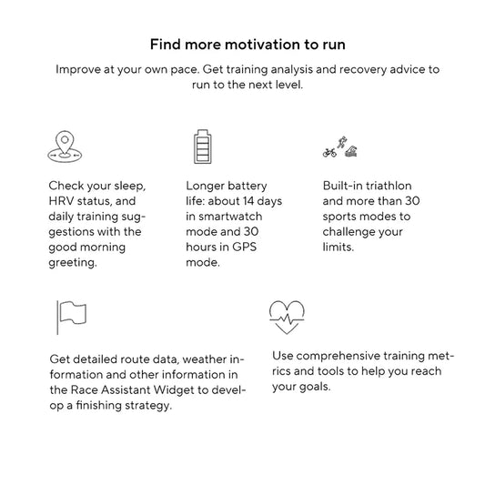 GARMIN Forerunner 255 Professional Running Sports Watch 1.3" MIP Display 14 Days Life GNSS 5ATM