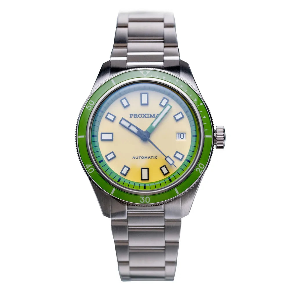 Proxima PX1703 Luxury Diver Watch Business Waterproof Male Clock PT5000 Men Watches Stainless Steel Sapphire Bezel BGW9 Luminous