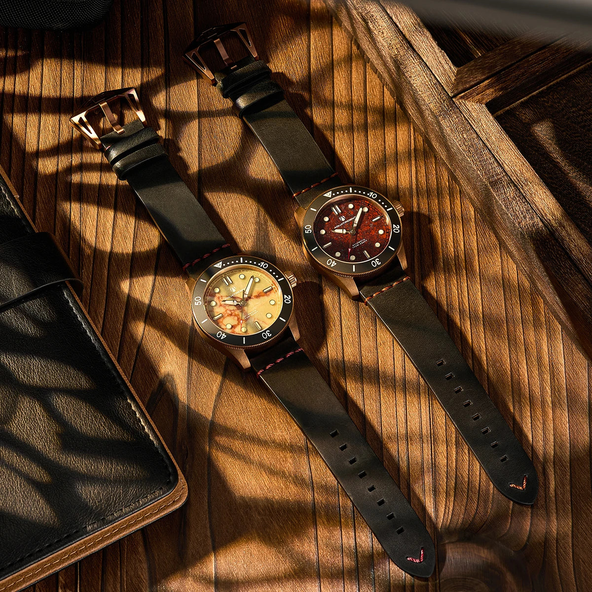 Aquatrident bronze  watch 42.5MMCUSN8 automatic mechanical marble 100M waterproof Swiss luminous military retro watch for men