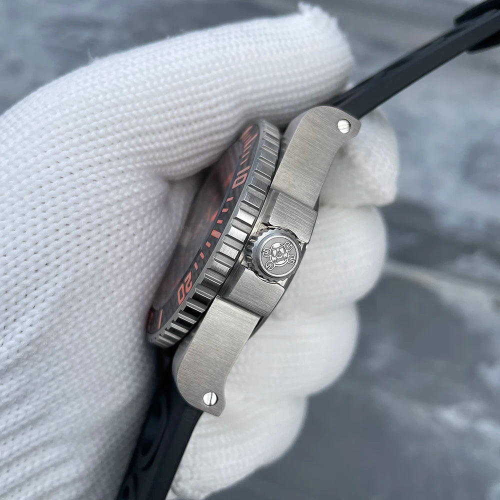 2025 New Arrival STEELDIVE Mens Watch SD1987 46.5MM Steel Case Super Luminous 200Bar Ceramic Bezel Mens Dive Watch with Valve