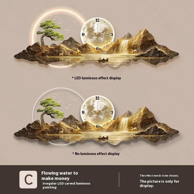 Fashion Luxury Wall Watch Led Metal Wall Art Cute Design Large Nordic Aesthetic Wall Clocks Creative Saat Ornaments Home Decor