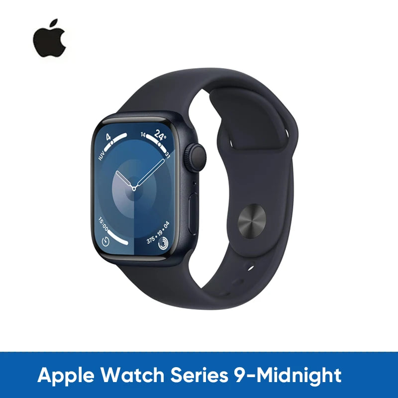 Original Apple Watch Series 9 iOS Smart Watch 41mm 45mm GPS 5.3 Bluetooth Brightness Up to 2000 n、its Emergency SOS