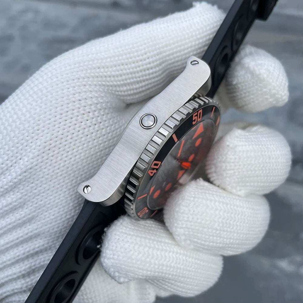 2025 New Arrival STEELDIVE Mens Watch SD1987 46.5MM Steel Case Super Luminous 200Bar Ceramic Bezel Mens Dive Watch with Valve