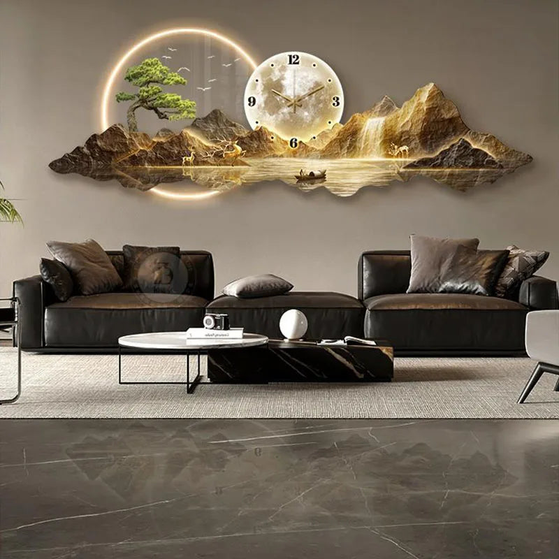 Fashion Luxury Wall Watch Led Metal Wall Art Cute Design Large Nordic Aesthetic Wall Clocks Creative Saat Ornaments Home Decor