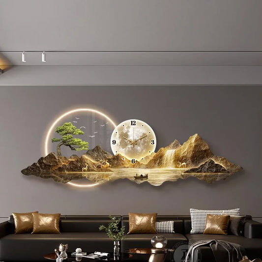 Fashion Luxury Wall Watch Led Metal Wall Art Cute Design Large Nordic Aesthetic Wall Clocks Creative Saat Ornaments Home Decor