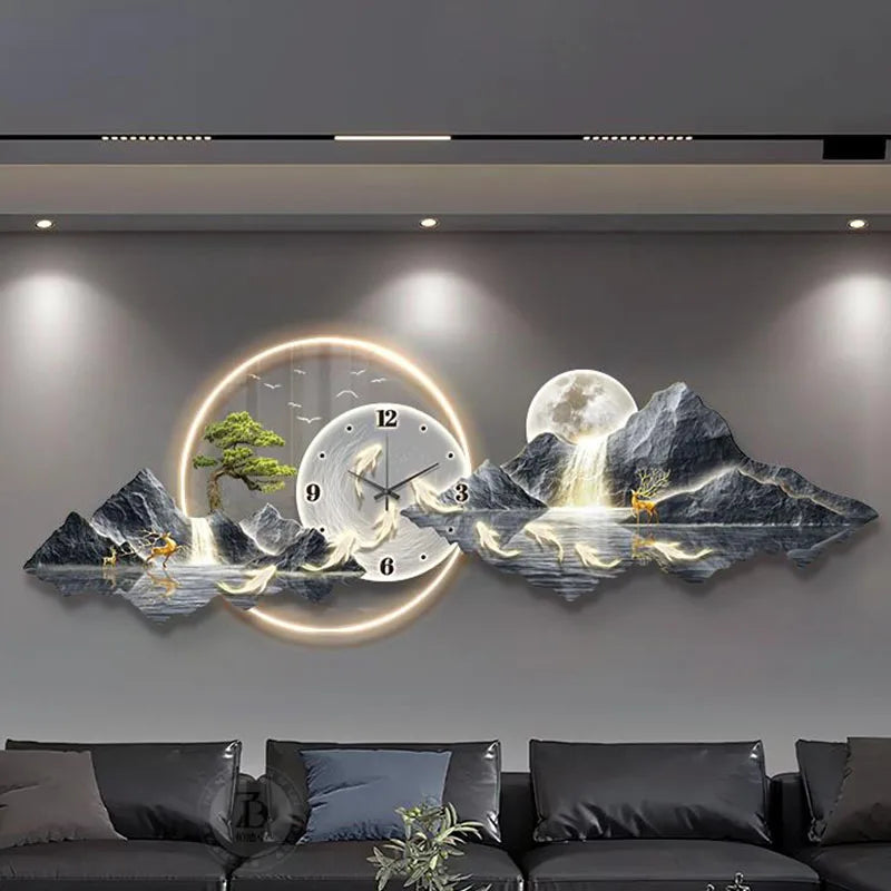 Fashion Luxury Wall Watch Led Metal Wall Art Cute Design Large Nordic Aesthetic Wall Clocks Creative Saat Ornaments Home Decor